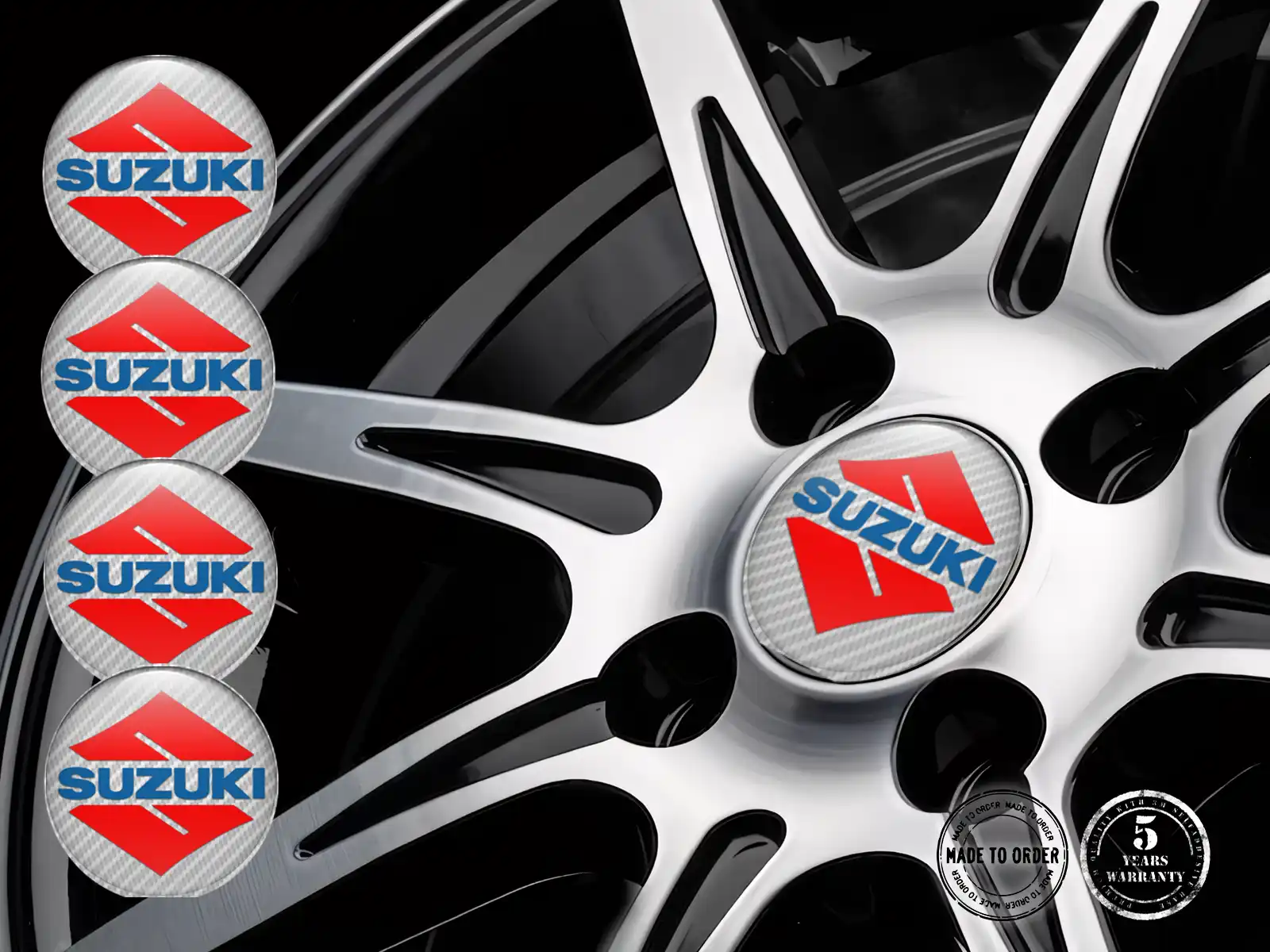 Suzuki Silicone Stickers Style Rim Decals for Cars